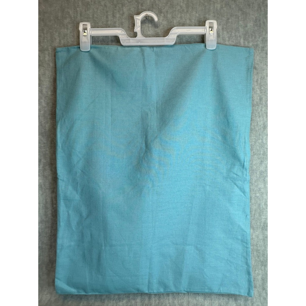 West Elm Solid Teal Aqua‎ Woven Pillow Shams Envelope Closure Linen Cotton